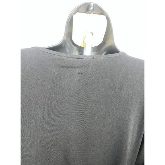 JM Collection Women Petite Medium Blouse Black Lightweight long sleeve - Picture 7 of 8